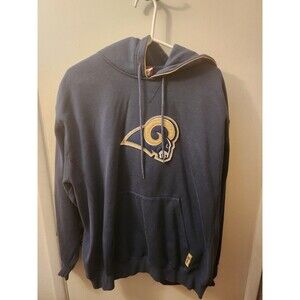 Los Angeles Rams Football Men Hoodie Sweatshirt Navy Team Logo NFL Large